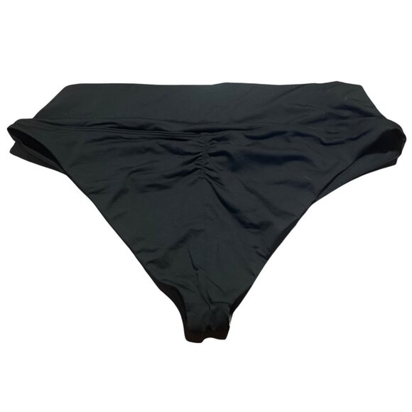 PrAna Womens XL Black Aurelia Swim Bottoms High Waist Ruched Back NWT - Picture 3 of 6